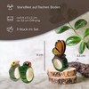 your castle Napkin Rings, Hand Carved, Animal Design - Ladybird,