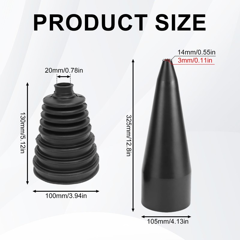 IIRC Universal Axle Boot with Metal Clamps, Axle Boot for