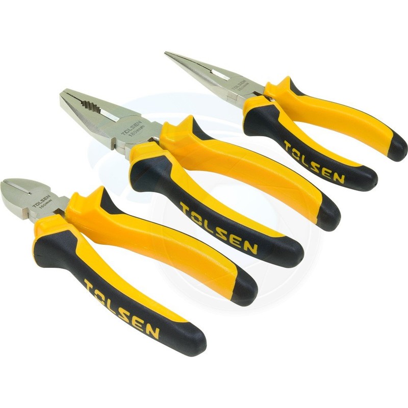 Tolsen 3pce Plier Set Heavy Duty
