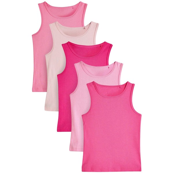 NEXT Tank Shirts Pack of 5, Bright pink