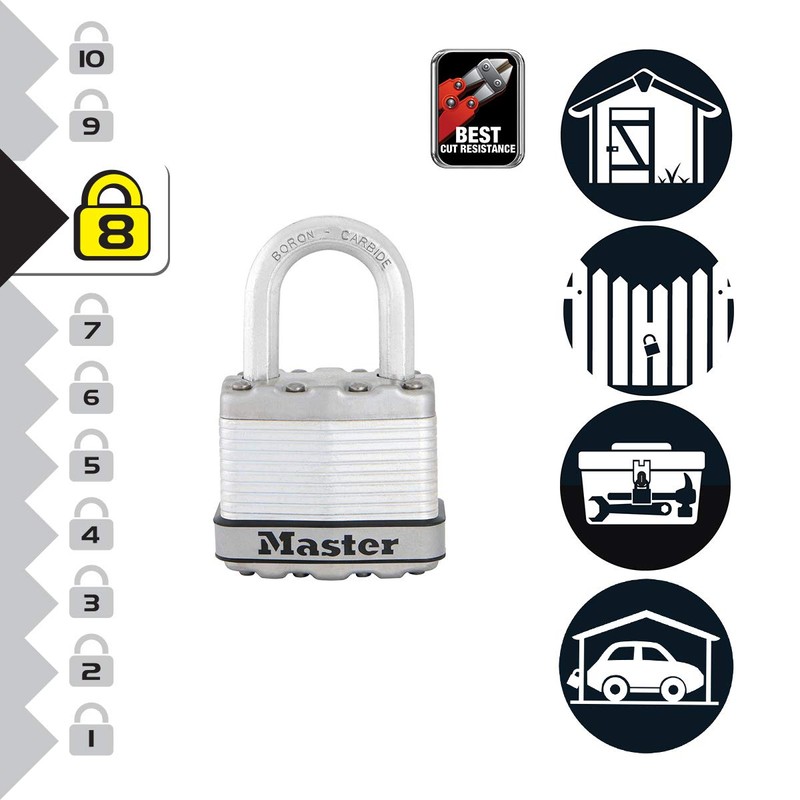 Master Lock M1EURT Excell 45mm Laminated Padlocks Keyed Alike (Twin