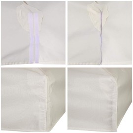 Yescom 10'x10' Gazebo Top Replacement for 1 Tier Outdoor Canopy Cover Patio Garden Yard Cream White Y0041007