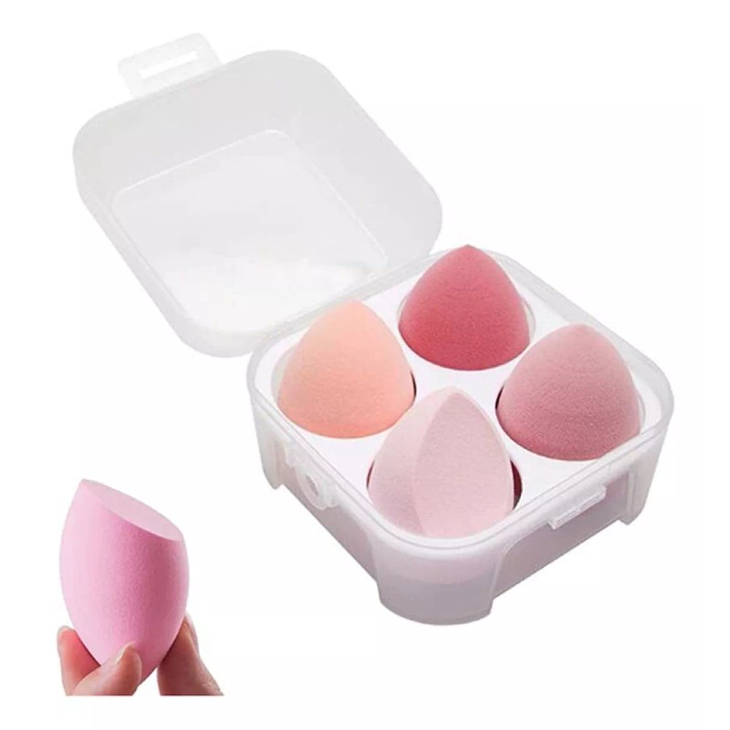 Cosmetishop Set De 4 Esponjas De Maquillaje Blender Con Estuche