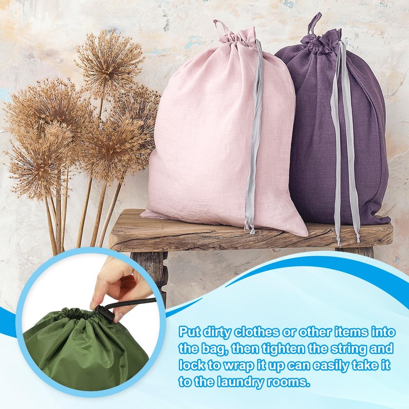 PATIKIL Waterproof Cloth Laundry Bag, 2 Pack 13"x10" Heavy Duty