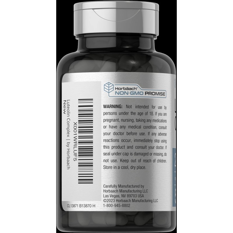 Horbäach Luteolin Complex with Rutin 200mg | 50 Capsules |