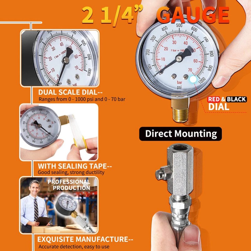 Compression Tester TU-15 Diesel Compression Tester Guage Cylinder Pressure Test