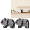 2pcs Panda Statue Obsidian Frosted Cute Mini Ingenious Handcrafted Panda