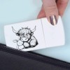 'Sleepy Highland Cow Cuddling with Plush Bunny' Pill Box with