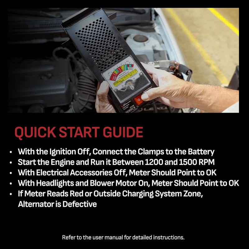 Schumacher Electric 100A Car Battery Load Tester and Voltmeter, for