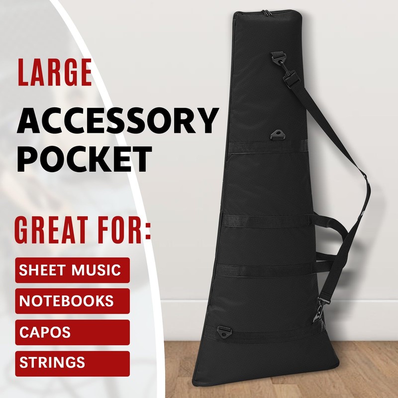 Vincreem Foam Padded Guitar Gig Carrying Bag for Guitar Bodies,