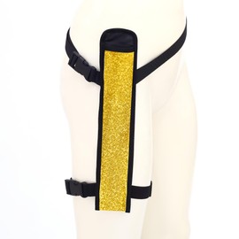 ffscafscn Folding Fan Clack Hand 13inch Bamboo Holster for women Dancing Party Wedding Night Club Concert Festival Large (Golden)