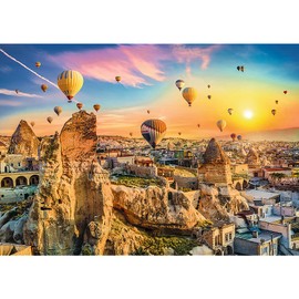 Trefl 37458 500 Elements Thickest Cardboard, Turkey, Balloons, Modern, Creative Entertainment for Adults and Children from 10 Years, High Element, Puzzle UFT Romantic Sunset: Cappadocia, Turkey