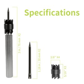 KAKILFOB 13-Pack Spot Weld Cutter Sets Double Sided, 3/8" 5/16" HSS Spot Weld Cutter Remover Drill Bits Hex Sheet Metal Hole Cutter Remover for Power Drill Spot Welding