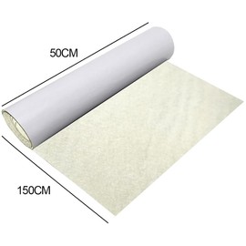 Gohytal 50x150cm Filz Selbstklebend Meterware, Klebefilz Selbstklebend, Selbstklebend Filzstoff, Nadelfilz, Bespannstoff aus Filz, Mehrzweckklebstoff für DIY Box Liner, Möbel, Beige, 1mm Dicke