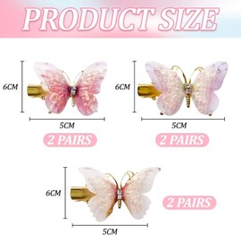 12 Pieces Butterfly Hair Clips, Girls Hair Clips, Butterfly Clip Headbands, Colorful Clips, Hair Accessories, Children'S Hair Accessories