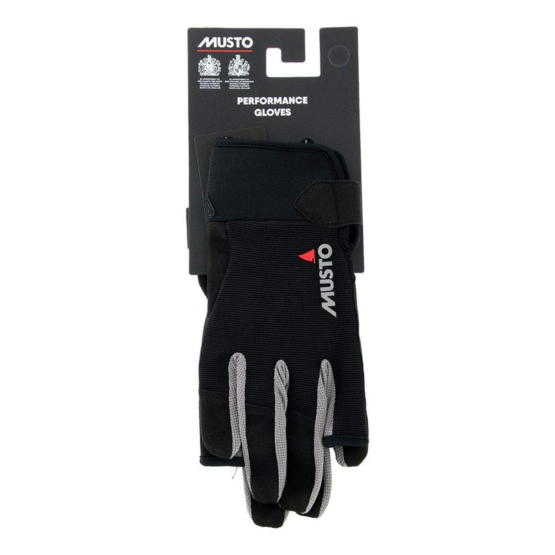 Musto 2018 Essential Sailing Long Finger Gloves in Black -