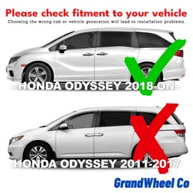 Window Deflectors Smoke Tinted in-Channel Side Window Vent Visor Deflectors Rain Guards Compatible with Odyssey 2018-2025 - 4pcs. GW0851