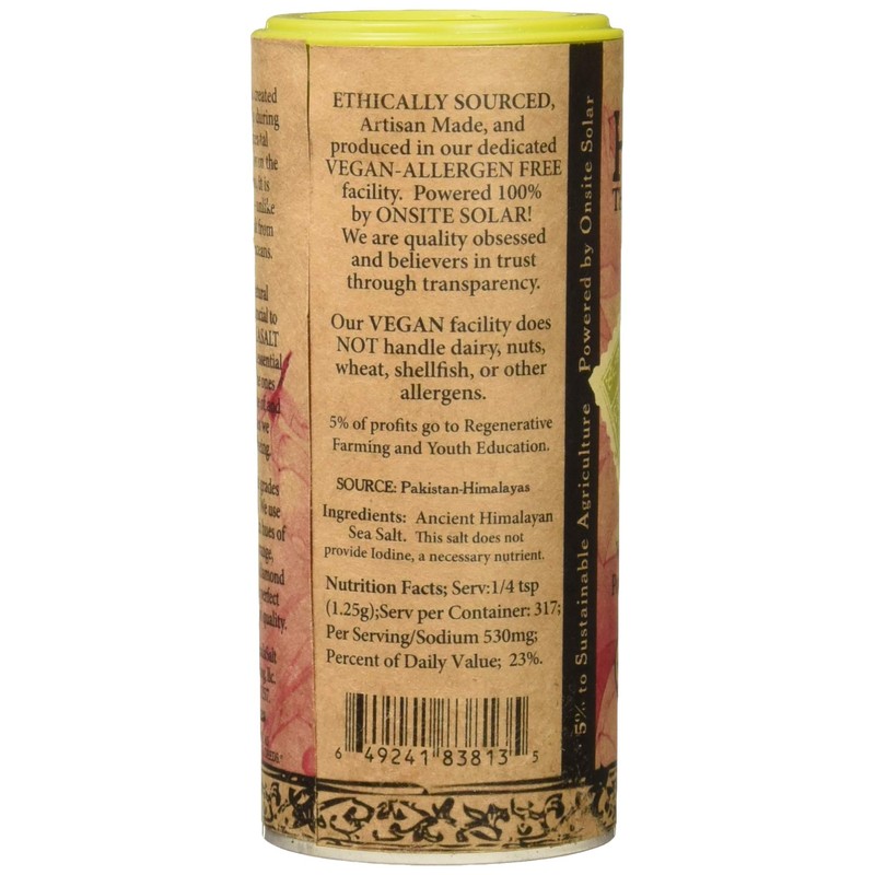 HimalaSalt Primordial Himalayan Sea Salt, Fine Grain Shaker, 6 Ounce