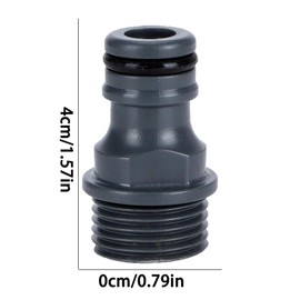 ZhiheHui 1/2" Male Connector, 2 Pack Garden Hose Tap Connector, ABS 1/2" BSP Hose Connector, Threaded Tap Adapter Quick Connector for Garden Hose Pipe and Garden Nozzle
