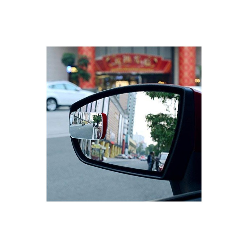 Slim Square Blind Spot Mirror, Ampper HD Glass Frameless Convex