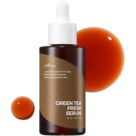 ISNTREE Suero Facial Green Tea Fresh Serum - Coreano con Té Verde de Jeju, Control de Grasa y Equilibrio de Hidratación, Piel Grasa, 50 ml