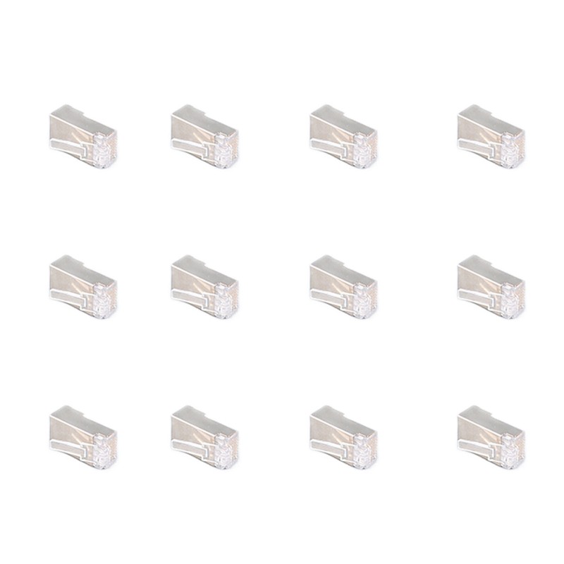 100Pcs CAT6 RJ45 Metal Shielded Connector Safe Reliable Net Shielded