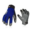 Vgo... Safety Leather Work Gloves,Mechanics Gloves,Rigger Gloves,Water Resistant,Light Duty(Size L,Blue,CA9774WR)