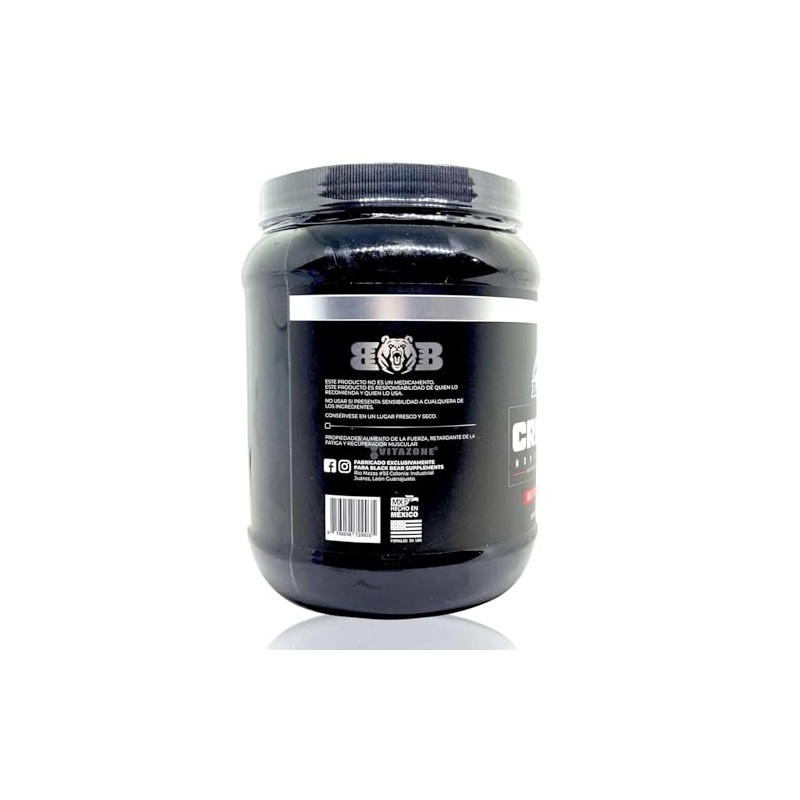 Creatina Monohidratada 1 kg BlackBear 200 servicios
