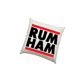 It's Always Sunny Cushion Cover - Rum Ham Scatter Cushion Home Accessory Pillow Bedroom Funny TV Show Series Band Fan - Natural Canvas 40x40cm