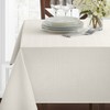 Benson Mills Textured Fabric Tablecloth (70" Round, White)