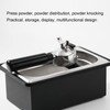 Tgoon Coffee Knock Box, Rubber Coffee Box with Removable Stainless