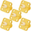 POBADY 5pcs SMA Female 4 Hole Flange Panel Mount Adapter