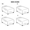 Aunite PU Leather Ottoman Cover,Waterproof Rectangle Footrest Covers,Stretch Soft Ottoman