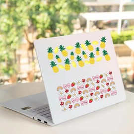 UV DTF Glass Transfer Stickers, 8 Summer Fruit Themed Glass Transfer Craft Stickers, UV DTF Transfer Waterproof Stickers for 16 oz Libbey Glasses, Furniture Crafts Woodworking DIY ﻿