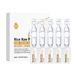 Shefave Rice Raw Pulp Face Serum, Rice Hyaluronic Acid Serum for Face, Hydrating Serum, Enhance Elasticity & Boost Radiance for All Skin Types, 10×1.9ml x 4 PCS