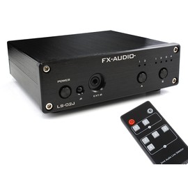 FX-AUDIO- LS-02J [Black] Remote Control Compatible 2:4 Multiple Audio Line Selector RCA Switcher Selector