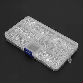semi Tubular Rivets Flush Rivets 18×10×2 350pcs Flat Aluminum Rivets Assortment kit Length 4 6 8 10 12 16 20mm