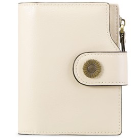 SENDEFN Small Women Wallet Genuine Leather RFID Blocking Bifold Small Purse with Zipper Pocket
