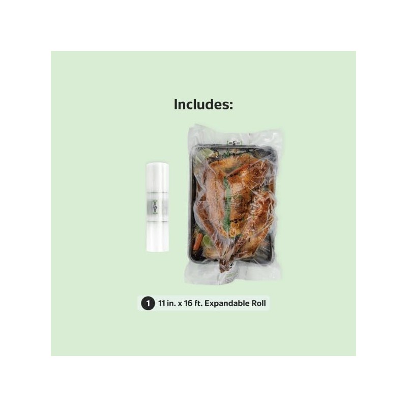 FoodSaver 11" x 16' Expandable Vacuum Seal Rolls (2 Count)