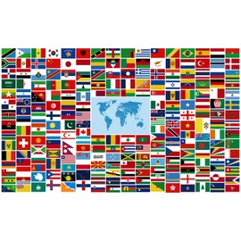 Over 200 World Flag Banners 71 Inch International Flags of the World Banner Welcome Country Flags Banner Backdrop Multicultural Around The World Classroom Decor Soccer Birthday Party (Flag Backdrop)