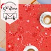 KP HOME PVC Table Cloth Wipe Clean Tablecloth Red Christmas