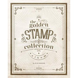 The Golden Stamp Collection Album: Stamp Album For Collectors, Kids And Adults, Large Vintage Stamp Album, Stockbook With 316 Placeholder - White Paper