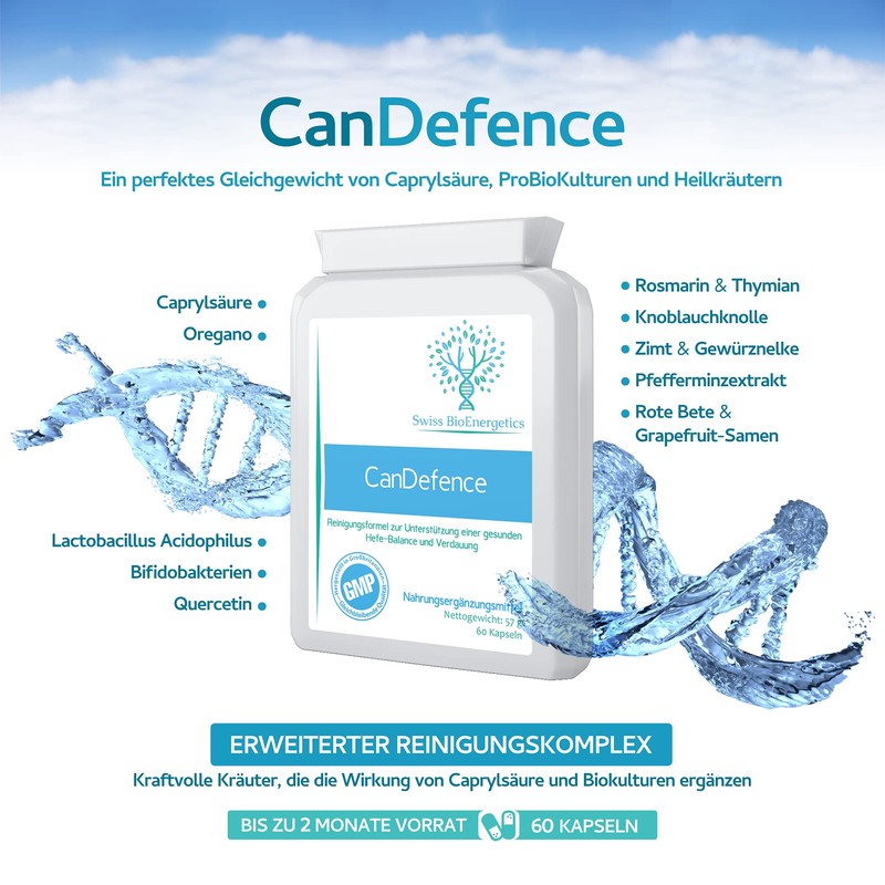 swiss bioenergetics CanDefence 60 Capsules - Candida Support - Ultimate