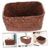 Zerodeko 1Pc Fruit Box Bamboo Weaving Basket Organizer Small Basket