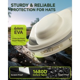 BRANTMAKER Cowboy Hat Box, Cowboy Hat Case for Travel, Crush Proof Storage for Western/Panama/Fedora, Carrier with Adjustable Shoulder Strap & Brush