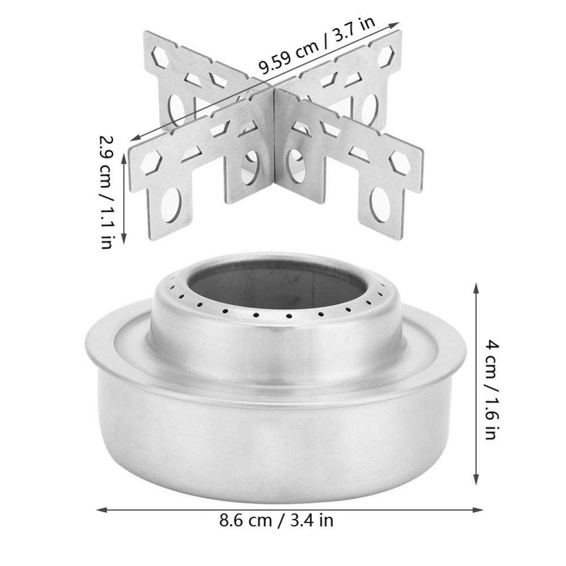 VGEBY1 Camp Stove, Outdoor Multi-Function Ultralight Stainless Steel Alcohol Stove
