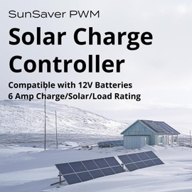 Morningstar SunSaver 6A PWM Solar Charge Controller (SS-6-12V) - Intelligent Solar Panel Regulator for 12V Batteries, Four Stage Battery Charging, HazLoc Rated, Low Noise, 5 Year WTY - Designed in USA