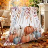 Fall Throw Blanket Soft Cozy Autumn Leaves Pumpkin Blankets and