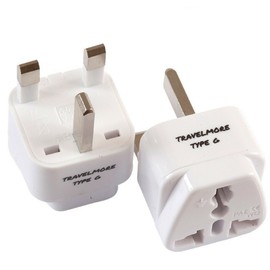 2 Pack UK Travel Adapter for Type G Plug - Works with Electrical Outlets in United Kingdom, Hong Kong, Ireland, Great Britain, Scotland, England, London, Dublin & More