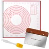 SiliQueen Silicone Pastry Baking Mat with Measurements Extra a Brush